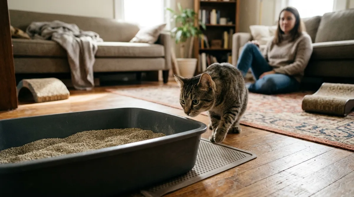 Cat afraid of the box: a new, open box in another place, and let it discover it on its own