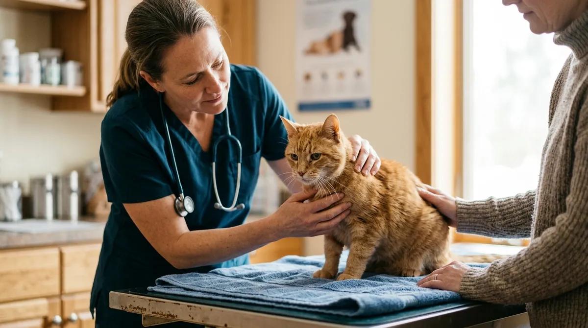 New meowing, a different voice, or a quiet cat that became a talker: the first step is a checkup