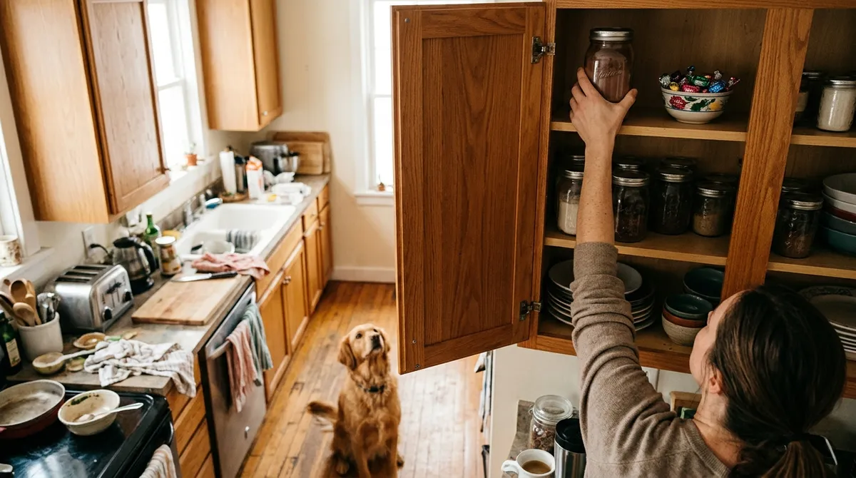 Keep cocoa powder and chocolate locked away in high cabinets: simple prevention is the best defense.
