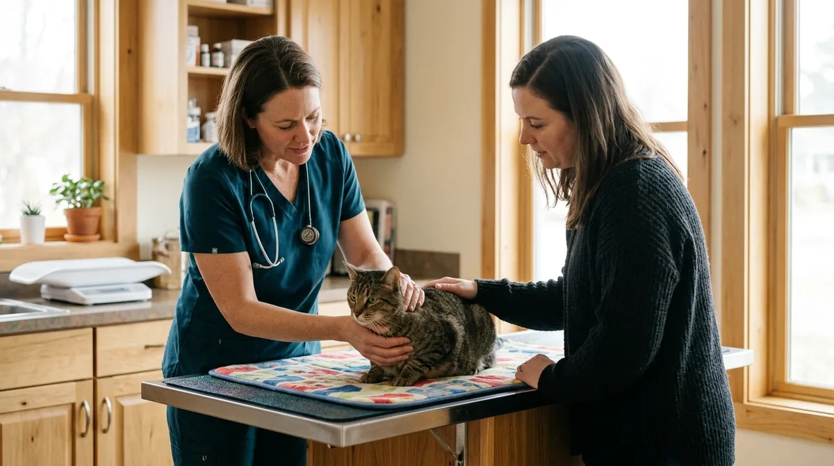 Peeing outside the box that started suddenly deserves a vet visit, even when the cat looks fine