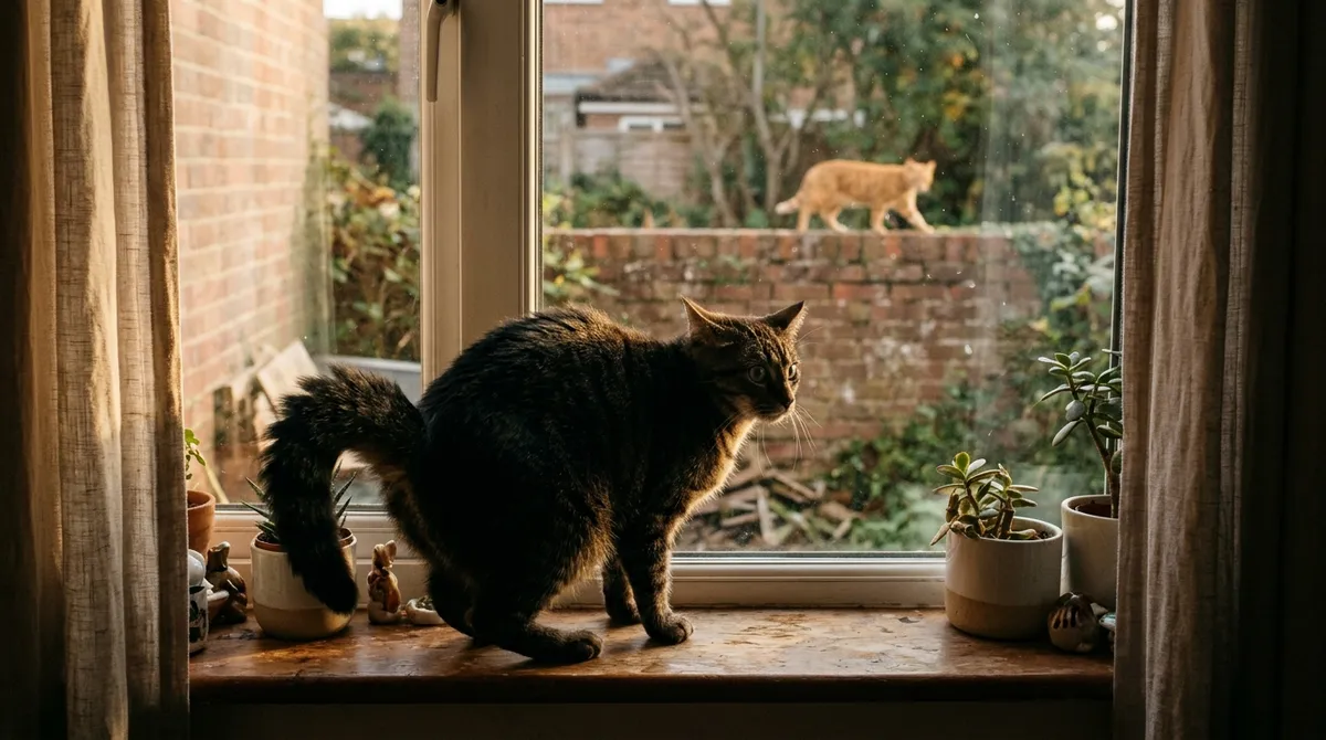 The stray cat on the wall is one of the most common triggers of the “out of nowhere” bite