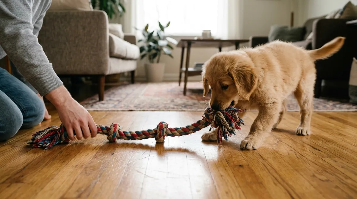 A toy dragged across the floor beats your foot