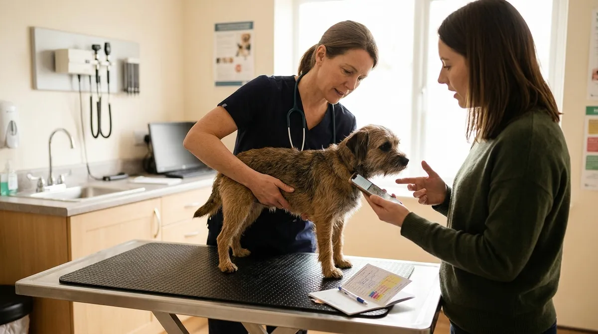 Photos, noted times and the vaccination record help the vet understand the case faster